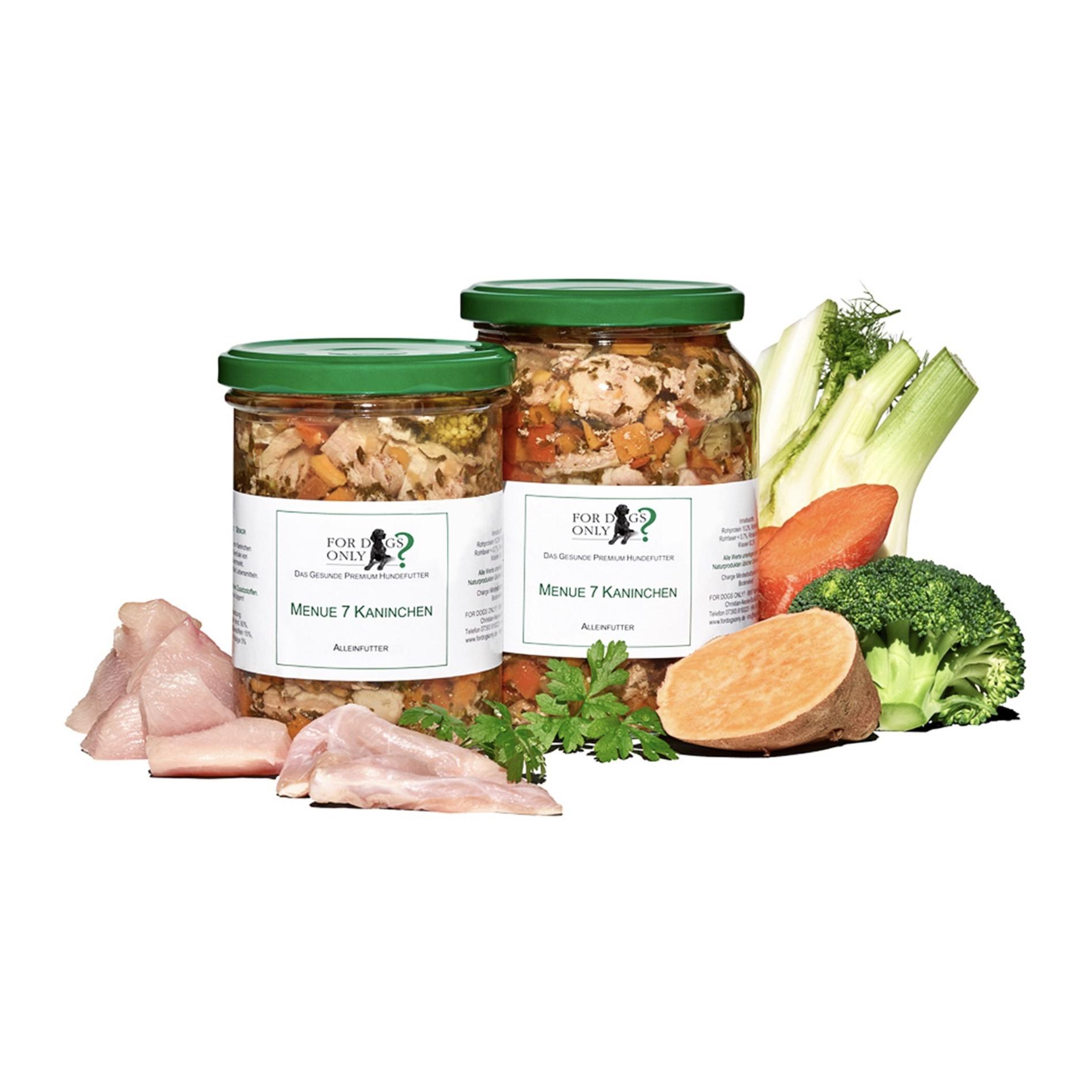Premium Hundefutter Menue Kaninchen - Produktbild 1