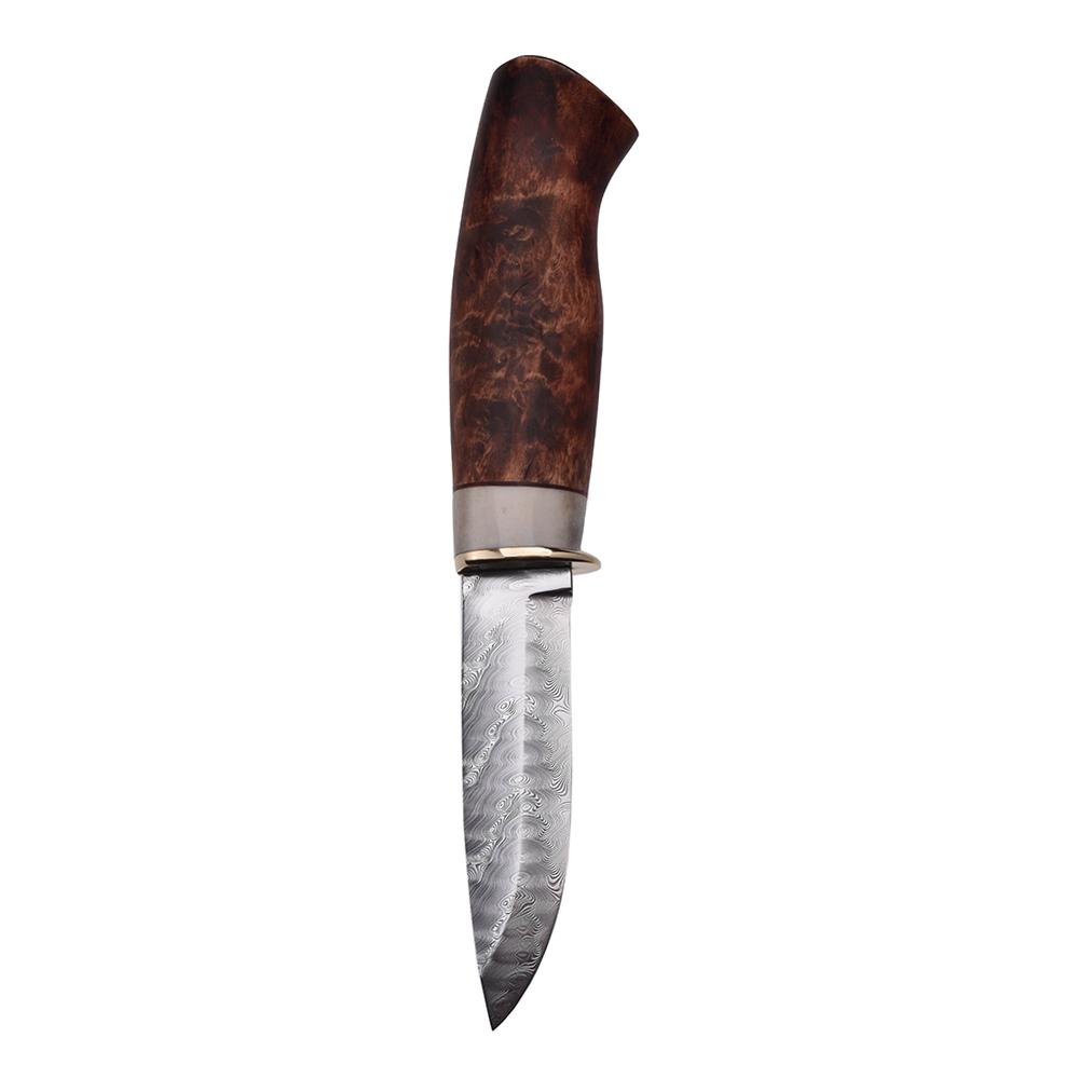Galten - Exklusiv Damasteel Nordic Light - Jagdmesser mit Diamantschleifstein und Lederscheide - Produktbild 5