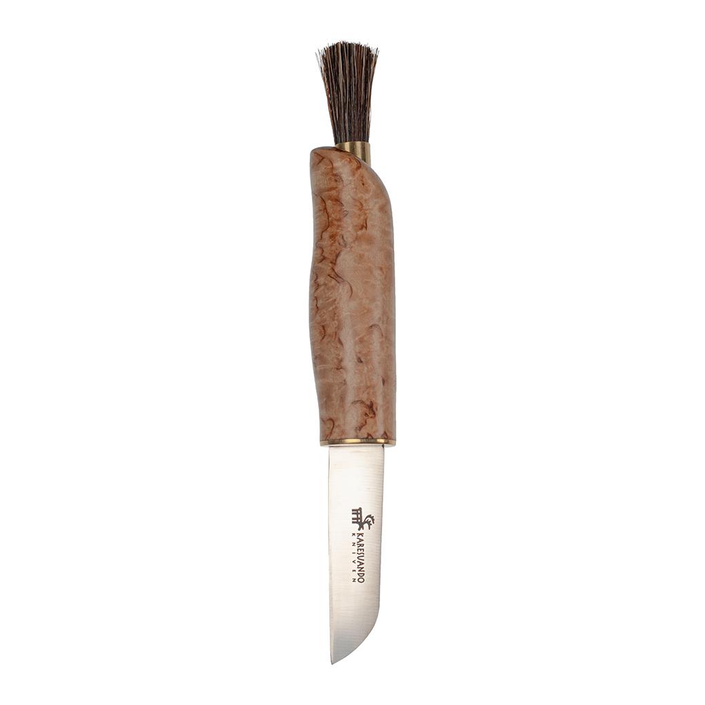Zwampe - Pilzmesser mit Wildschweinborstenbürste und Lederscheide - Produktbild 1