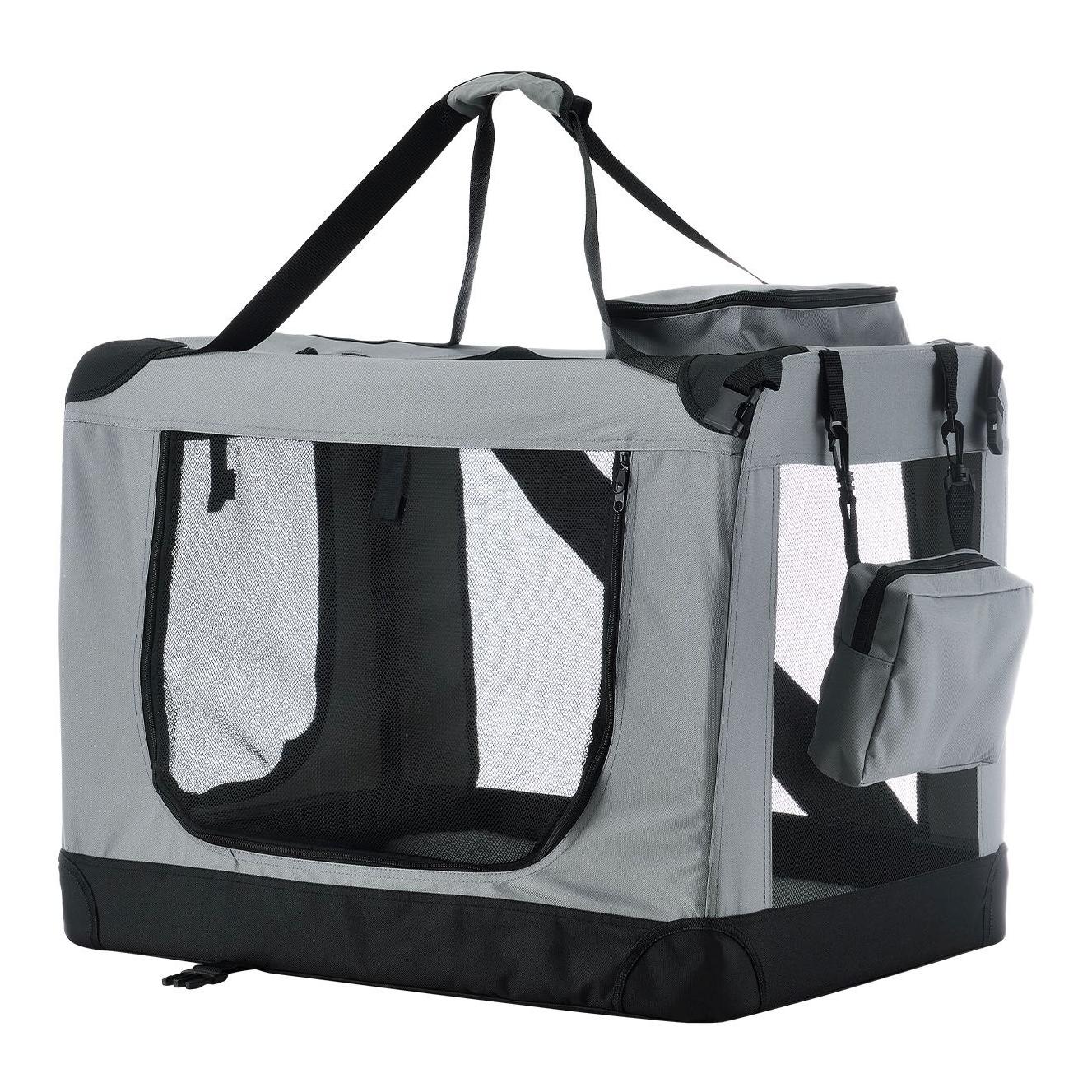 Hundetransportbox (faltbar) - dunkelgrau - Produktbild 1