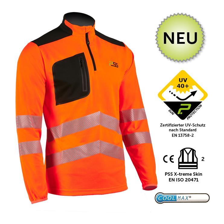 X-treme Skin Funktionsshirt langarm EN20471 - orange - Produktbild 1