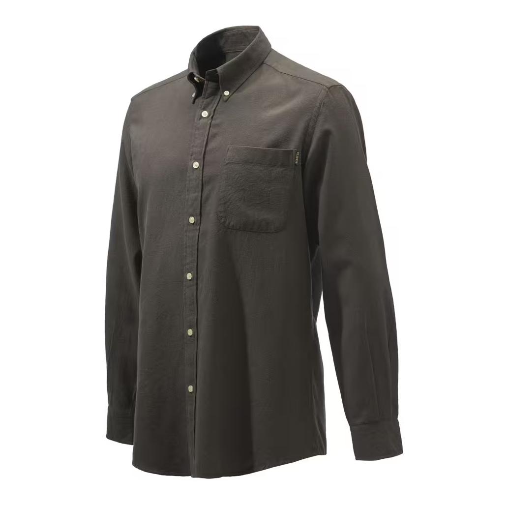 Winter Button Down Shirt - Chocolate Brown