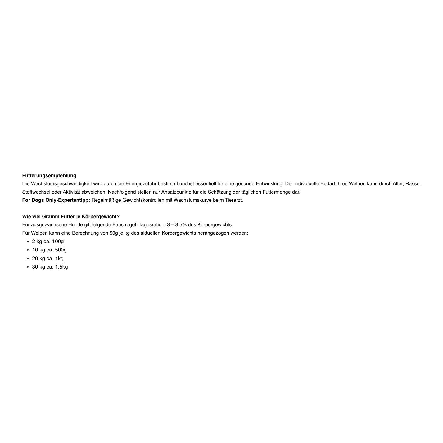 Premium Hundefutter Welpenmenue