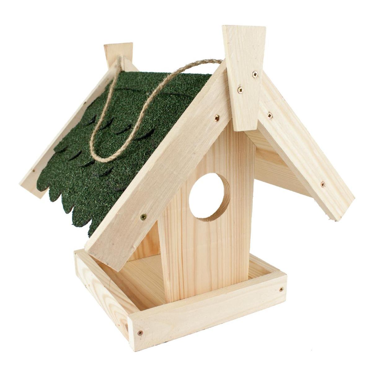 Vogelhaus zum Aufhängen - Fichte - mit Bitumendach - Produktbild 1