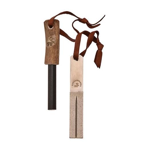 Metsämies Hätä - High Carbon - Bushcraft Axt mit Diamantschleifstein, Feuerstahl und Lederscheide - Produktbild 4