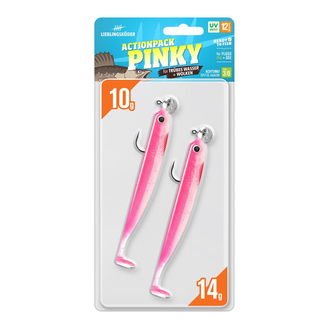 Actionpack Pinky - Gummiköder-Set montiert - Produktbild 2