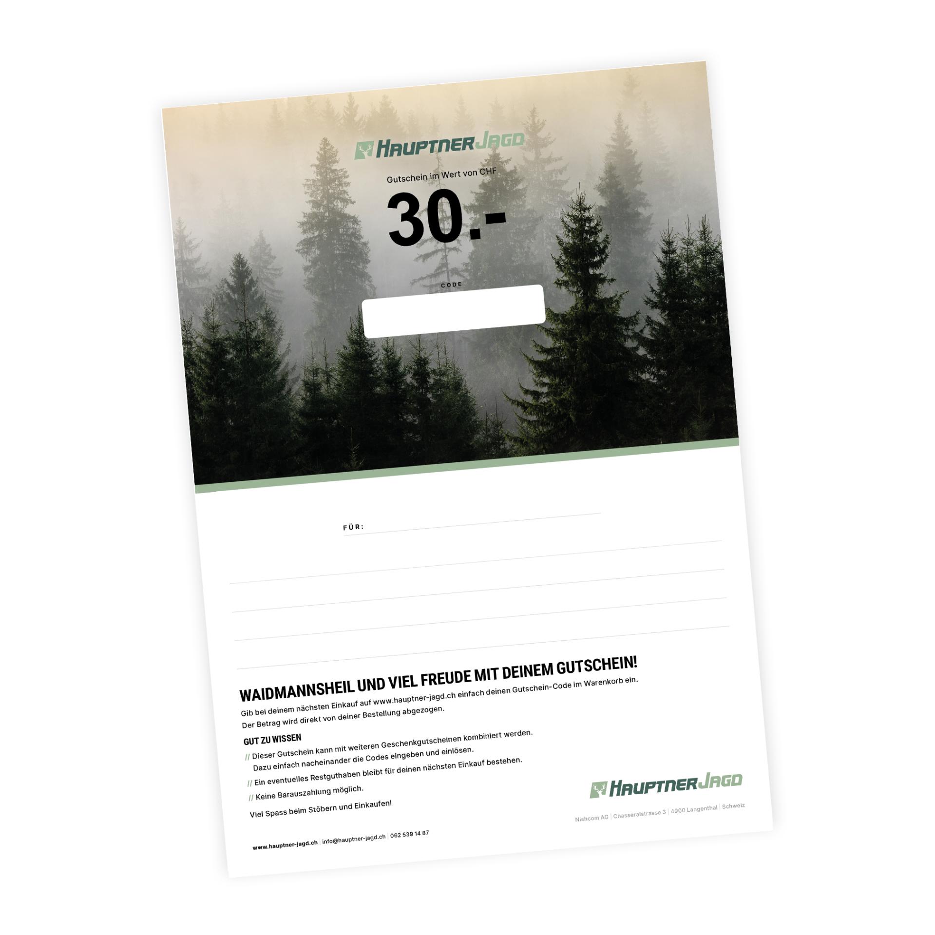 PDF Gutschein hauptner-jagd.ch - Produktbild 1