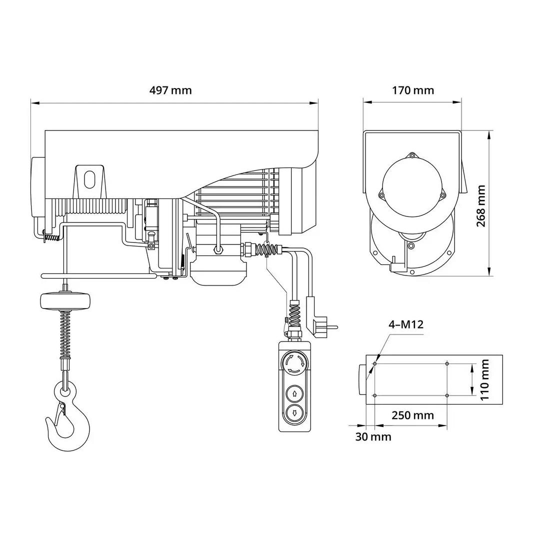 Elektrischer Seilzug GSZ 500/1000 - Produktbild 2