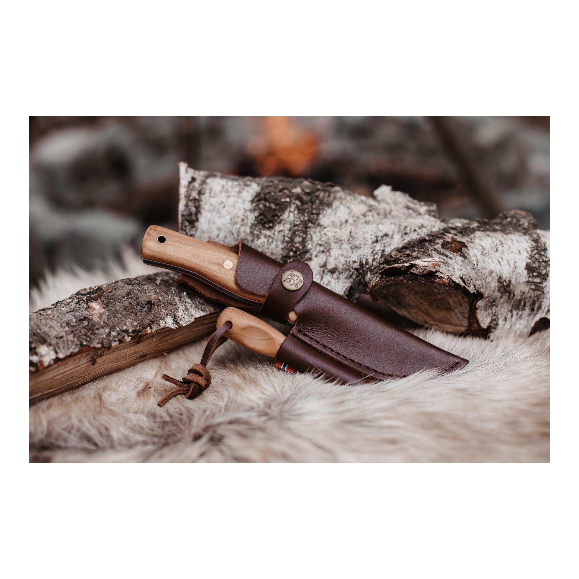 FEMUNDEN - Jagd/Outdoormesser mit Lederscheide (Full Tang)  - Produktbild 4