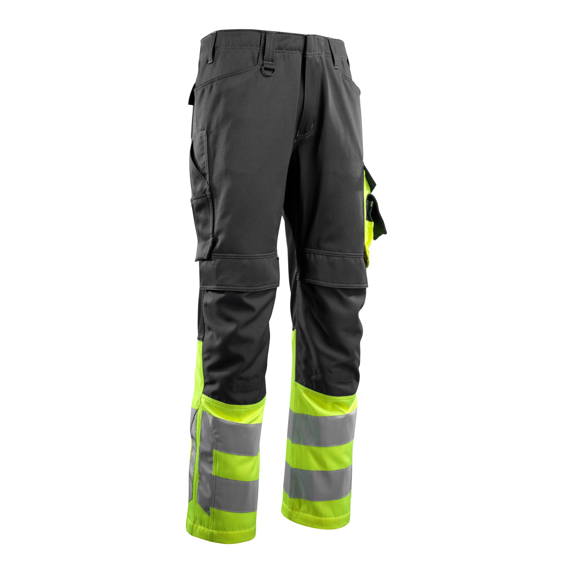 Leeds Arbeitshose - schwarz/hi-vis gelb - Produktbild 1
