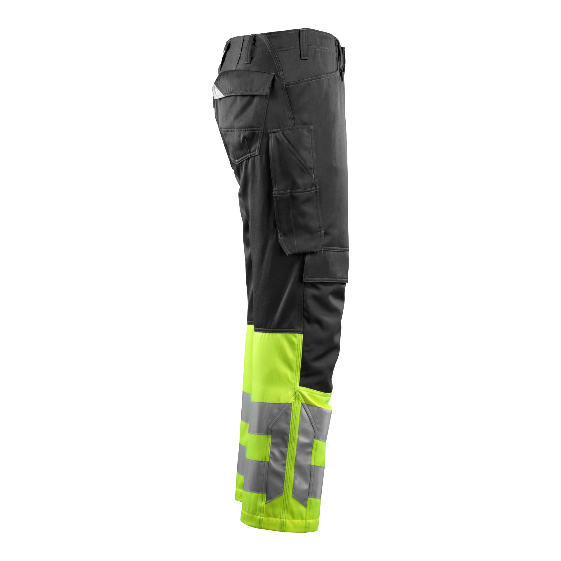 Leeds Arbeitshose - schwarz/hi-vis gelb - Produktbild 2