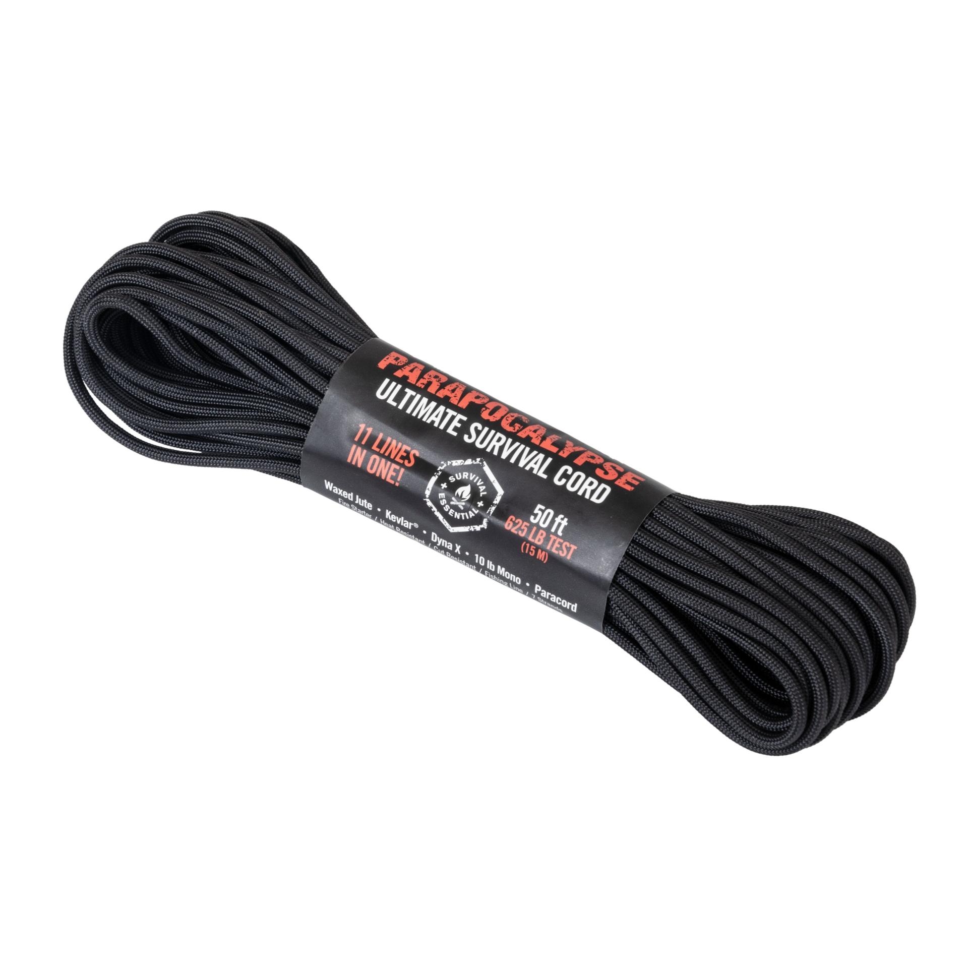 Parapocalypse Ultimate Survival Cord 50ft. / 15m - Schwarz - Produktbild 1