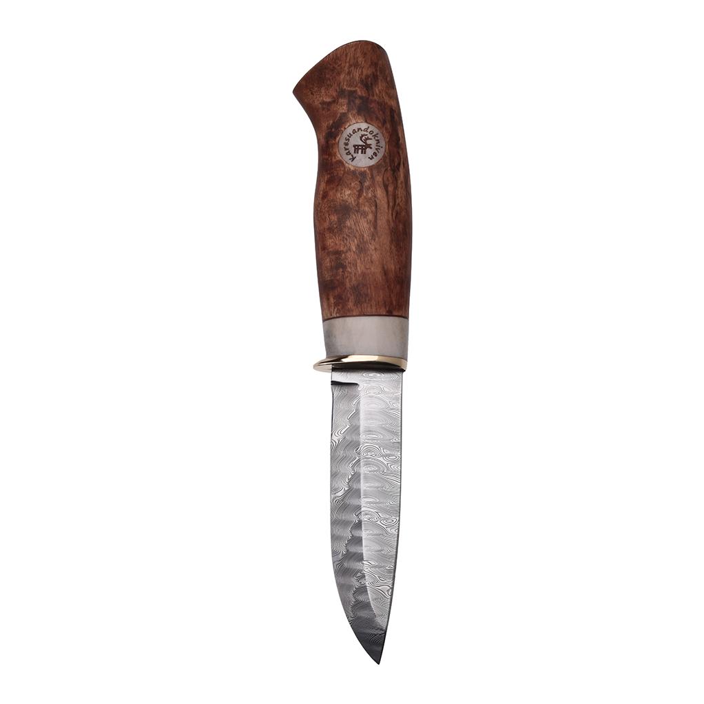 Galten - Exklusiv Damasteel Nordic Light - Jagdmesser mit Diamantschleifstein und Lederscheide - Produktbild 1