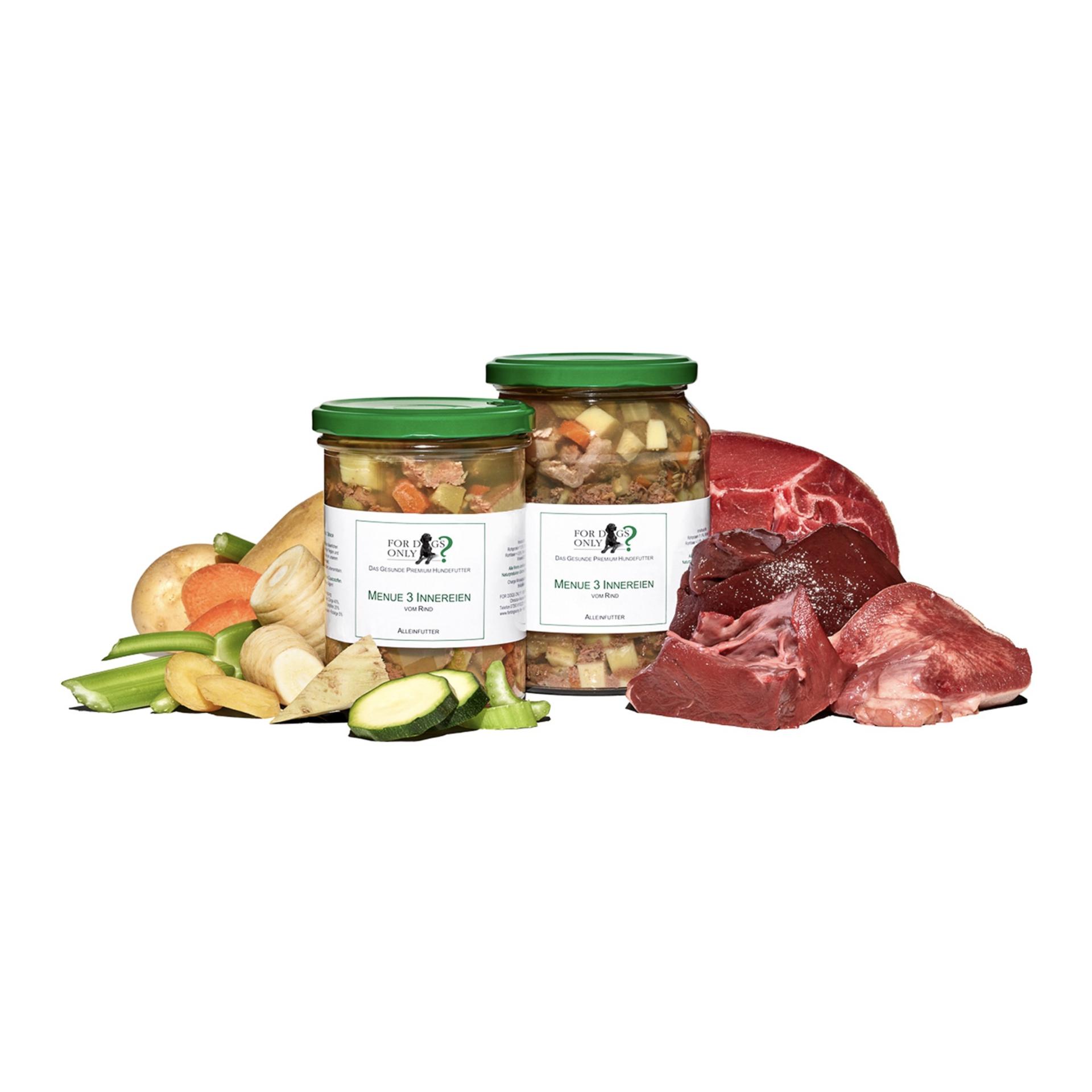 Premium Hundefutter Menue Innereien & Beinfleisch - Produktbild 1