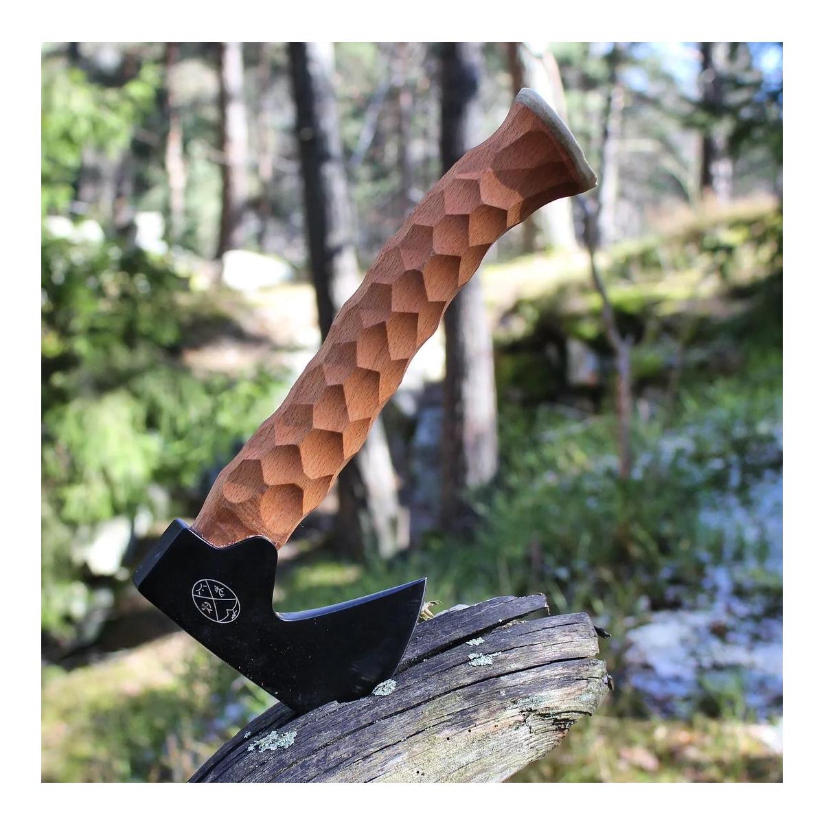 Metsämies Hätä - High Carbon - Bushcraft Axt mit Lederscheide - Produktbild 3
