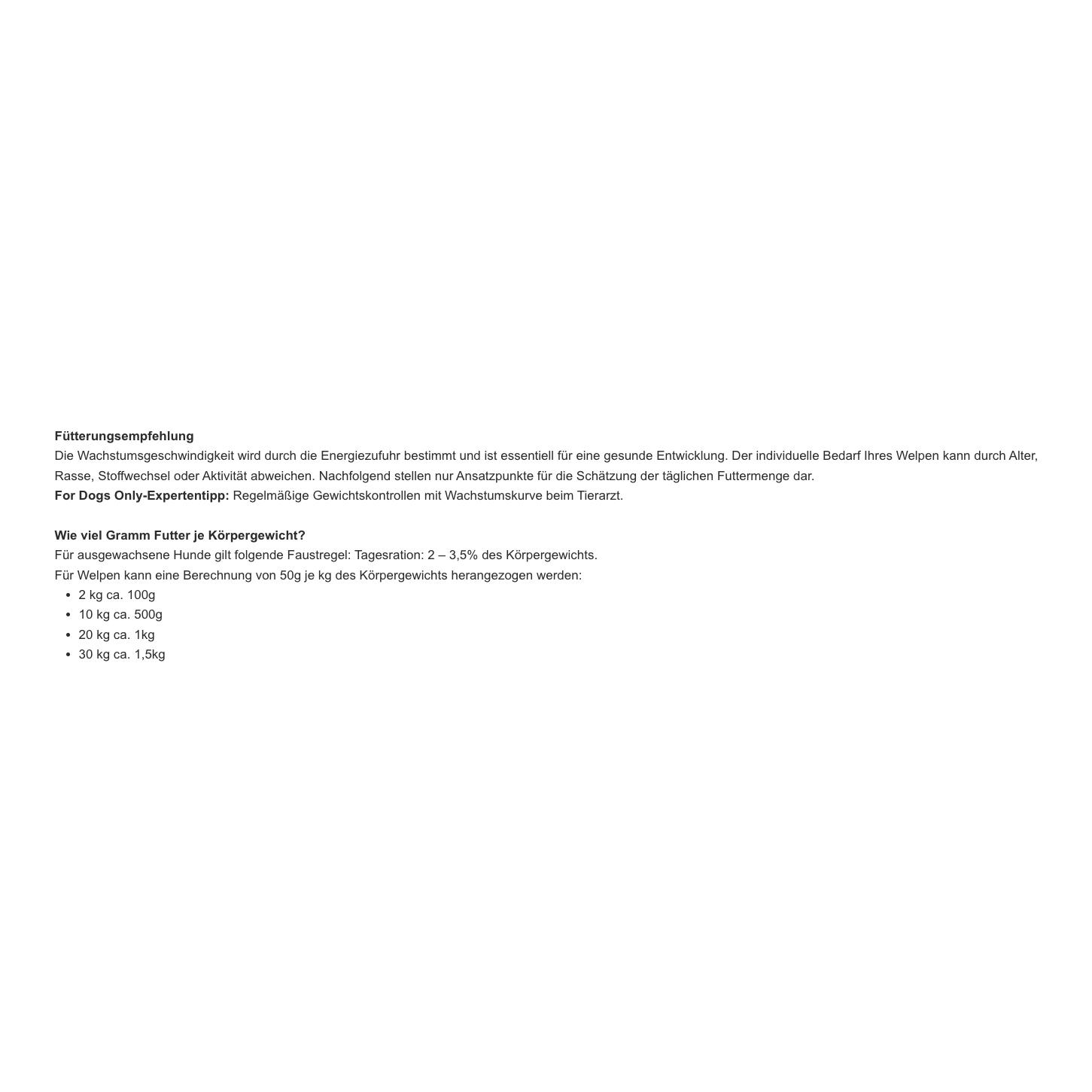 Trockenfutter Welpe – Junior