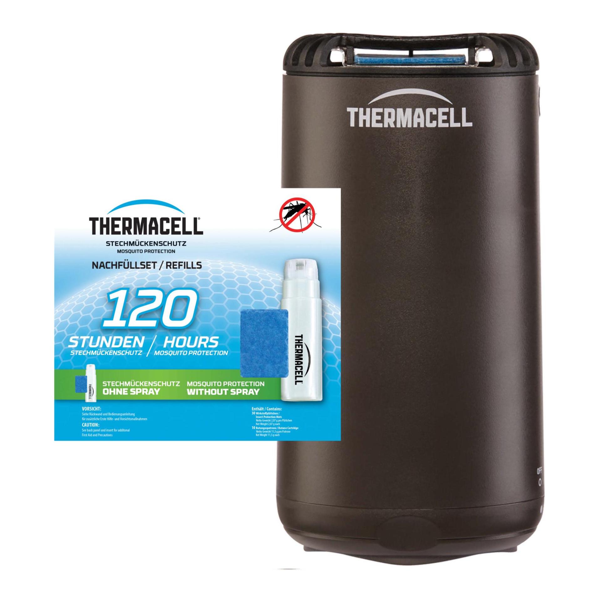 Mückenschutz Set: HALOmini Schwarz + Nachfüllpack 120Std - Produktbild 1