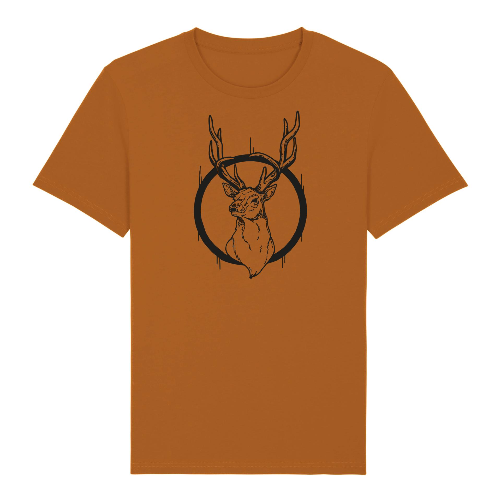 Hirschkopf T-Shirt - orange - Produktbild 1